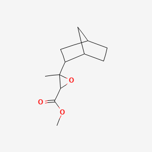 molecular formula C12H18O3 B15257385 Methyl 3-{bicyclo[2.2.1]heptan-2-yl}-3-methyloxirane-2-carboxylate 