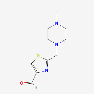 2-[(4-Methylpiperazin-1-yl)methyl]-1,3-thiazole-4-carbaldehyde