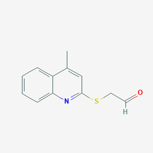 molecular formula C12H11NOS B15257408 2-[(4-Methylquinolin-2-yl)sulfanyl]acetaldehyde 