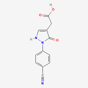 2-[2-(4-Cyanophenyl)-3-oxo-2,3-dihydro-1H-pyrazol-4-yl]acetic acid