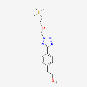 molecular formula C15H24N4O2Si B1525746 2-(4-(2-((2-(三甲基甲硅烷基)乙氧基)甲基)-2H-四唑-5-基)苯基)乙醇 CAS No. 1313712-16-1