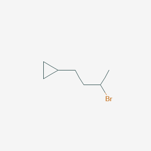 molecular formula C7H13Br B15257465 (3-Bromobutyl)cyclopropane 