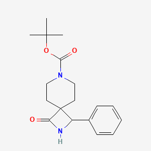 molecular formula C18H24N2O3 B1525748 叔丁基 1-氧代-3-苯基-2,7-二氮螺[3.5]壬烷-7-羧酸盐 CAS No. 1014114-59-0