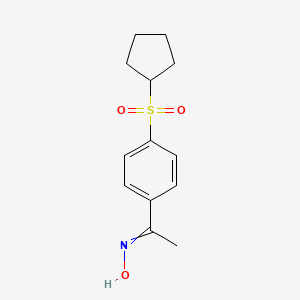 molecular formula C13H17NO3S B1525749 (1E)-1-[4-(cyclopentylsulfonyl)phenyl]ethanone oxime CAS No. 1050910-52-5