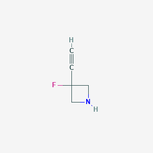 molecular formula C5H6FN B15257493 3-Ethynyl-3-fluoroazetidine 