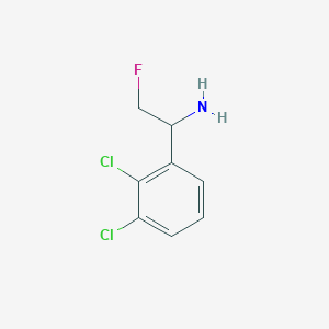 molecular formula C8H8Cl2FN B15257513 1-(2,3-Dichlorophenyl)-2-fluoroethan-1-amine 