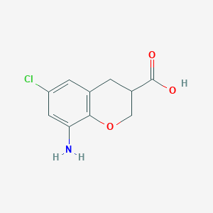 8-Amino-6-chloro-3,4-dihydro-2H-1-benzopyran-3-carboxylic acid