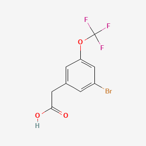 molecular formula C9H6BrF3O3 B1525754 3-Bromo-5-(trifluoromethoxy)phenylacetic acid CAS No. 1092461-35-2
