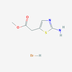 molecular formula C6H9BrN2O2S B1525755 Methyl 2-(2-amino-1,3-thiazol-5-yl)acetate hydrobromide CAS No. 723278-34-0