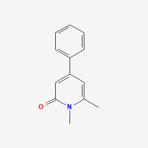 molecular formula C13H13NO B15257565 1,6-Dimethyl-4-phenyl-1,2-dihydropyridin-2-one 