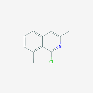 molecular formula C11H10ClN B15257568 1-Chloro-3,8-dimethylisoquinoline 