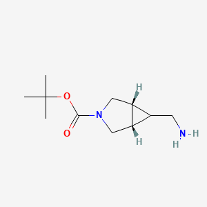 molecular formula C11H20N2O2 B1525757 tert-butyl (1R,5S)-6-(aminomethyl)-3-azabicyclo[3.1.0]hexane-3-carboxylate CAS No. 893566-16-0