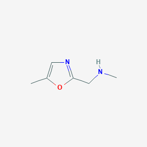 molecular formula C6H10N2O B15257574 Methyl[(5-methyl-1,3-oxazol-2-yl)methyl]amine 