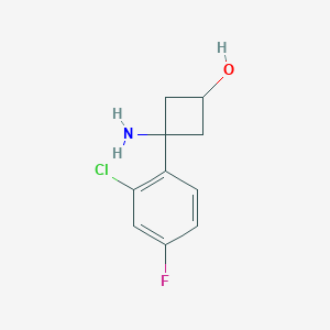 3-Amino-3-(2-chloro-4-fluorophenyl)cyclobutan-1-ol