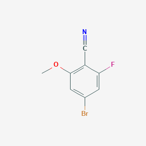 molecular formula C8H5BrFNO B1525762 4-溴-2-氟-6-甲氧基苯甲腈 CAS No. 457051-15-9