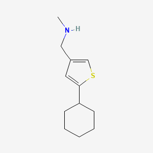 molecular formula C12H19NS B15257625 [(5-Cyclohexylthiophen-3-yl)methyl](methyl)amine 