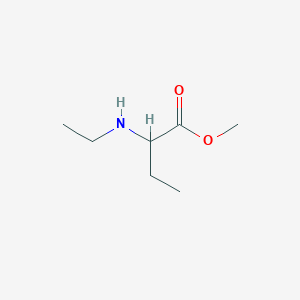 molecular formula C7H15NO2 B15257627 Methyl 2-(ethylamino)butanoate 