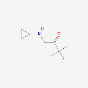 molecular formula C9H17NO B15257630 1-(Cyclopropylamino)-3,3-dimethylbutan-2-one 