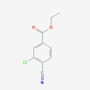 molecular formula C10H8ClNO2 B1525764 3-Cloro-4-cianobenzoato de etilo CAS No. 1228376-15-5