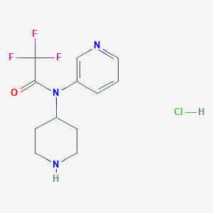 2,2,2-trifluoro-N-(piperidin-4-yl)-N-(pyridin-3-yl)acetamide hydrochloride