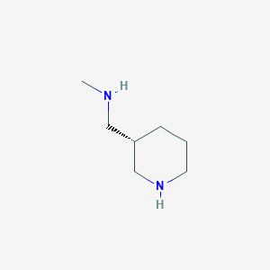 molecular formula C7H16N2 B15257716 Methyl({[(3S)-piperidin-3-yl]methyl})amine 