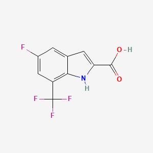 5-Fluoro-7-(trifluoromethyl)-1H-indole-2-carboxylic acid