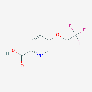 molecular formula C8H6F3NO3 B1525773 5-(2,2,2-三氟乙氧基)吡啶-2-羧酸 CAS No. 881409-53-6