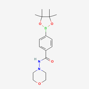 molecular formula C17H25BN2O4 B1525774 N-(Morpholin-4-yl)-4-(4,4,5,5-tetramethyl-1,3,2-dioxaborolan-2-yl)benzamide CAS No. 879486-47-2
