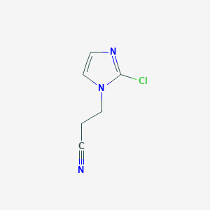 molecular formula C6H6ClN3 B15257785 3-(2-Chloro-1H-imidazol-1-yl)propanenitrile 