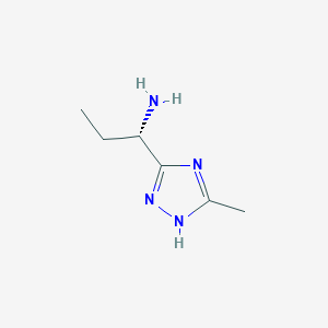 molecular formula C6H12N4 B15257787 (1S)-1-(5-Methyl-1H-1,2,4-triazol-3-yl)propan-1-amine 