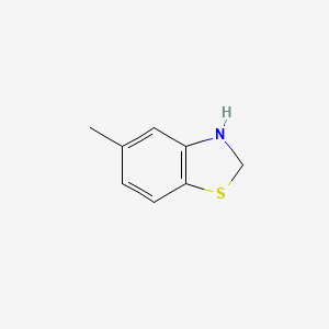 molecular formula C8H9NS B15257809 5-Methyl-2,3-dihydro-1,3-benzothiazole 