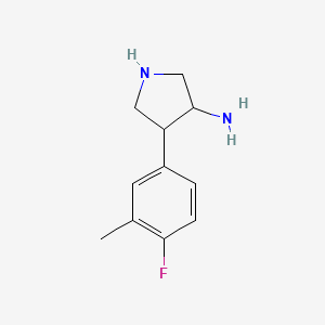 4-(4-Fluoro-3-methylphenyl)pyrrolidin-3-amine