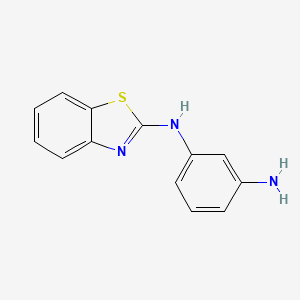 molecular formula C13H11N3S B15257860 1-N-(1,3-Benzothiazol-2-yl)benzene-1,3-diamine 