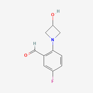 5-Fluoro-2-(3-hydroxyazetidin-1-yl)benzaldehyde