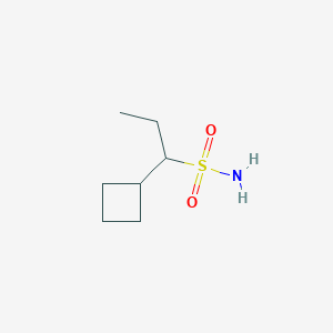 molecular formula C7H15NO2S B15257889 1-Cyclobutylpropane-1-sulfonamide 