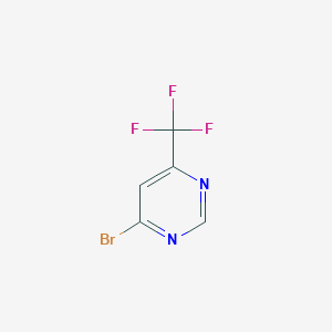 molecular formula C5H2BrF3N2 B152579 4-溴-6-(三氟甲基)嘧啶 CAS No. 785777-89-1