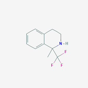 molecular formula C11H12F3N B15257923 1-Methyl-1-(trifluoromethyl)-1,2,3,4-tetrahydroisoquinoline 