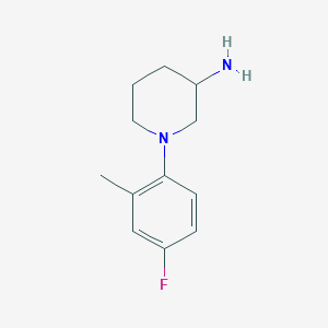 molecular formula C12H17FN2 B1525793 1-(4-Fluoro-2-methylphenyl)piperidin-3-amine CAS No. 1248415-53-3