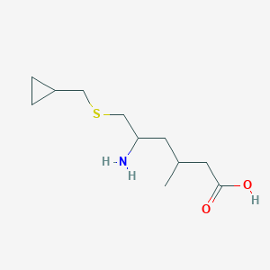 5-Amino-6-[(cyclopropylmethyl)sulfanyl]-3-methylhexanoic acid