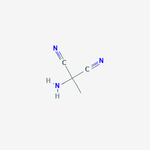 molecular formula C4H5N3 B15257965 2-Amino-2-methylpropanedinitrile 