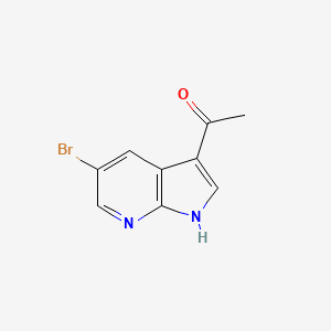 molecular formula C9H7BrN2O B1525801 1-(5-bromo-1H-pyrrolo[2,3-b]pyridin-3-yl)ethanone CAS No. 866545-96-2