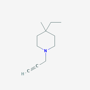 molecular formula C11H19N B15258036 4-Ethyl-4-methyl-1-(prop-2-YN-1-YL)piperidine 