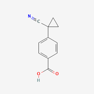 molecular formula C11H9NO2 B1525804 4-(1-Cyanocyclopropyl)benzoic acid CAS No. 915020-91-6