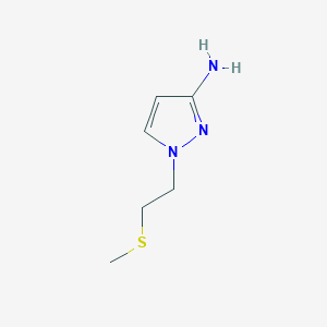 molecular formula C6H11N3S B15258069 1-[2-(Methylsulfanyl)ethyl]-1H-pyrazol-3-amine 