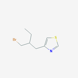 4-[2-(Bromomethyl)butyl]-1,3-thiazole