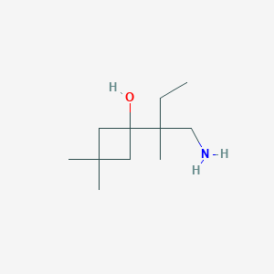 1-(1-Amino-2-methylbutan-2-yl)-3,3-dimethylcyclobutan-1-ol