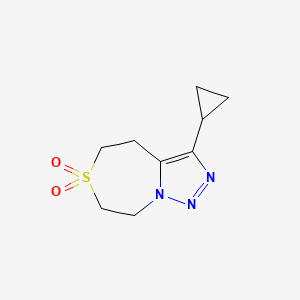 3-Cyclopropyl-4H,5H,7H,8H-6lambda6-[1,2,3]triazolo[1,5-d][1,4]thiazepine-6,6-dione