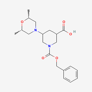 1-[(Benzyloxy)carbonyl]-5-[(2R,6S)-2,6-dimethylmorpholin-4-yl]piperidine-3-carboxylic acid