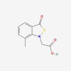 molecular formula C10H9NO3S B15258174 2-(7-Methyl-3-oxo-1,3-dihydro-2,1-benzothiazol-1-yl)acetic acid 