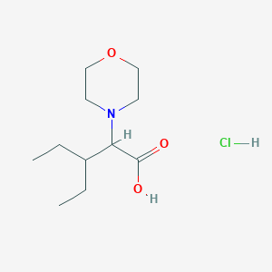 molecular formula C11H22ClNO3 B1525822 3-Ethyl-2-(morpholin-4-yl)pentanoic acid hydrochloride CAS No. 1354949-46-4